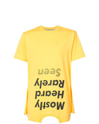 T-shirt à col rond imprimé jaune Mostly Heard Rarely Seen