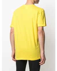 T-shirt à col rond imprimé jaune DSQUARED2