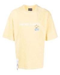 T-shirt à col rond imprimé jaune Musium Div.