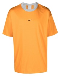 T-shirt à col rond imprimé jaune Nike