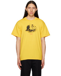 T-shirt à col rond imprimé jaune Noah
