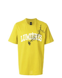 T-shirt à col rond imprimé jaune Oamc
