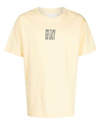 T-shirt à col rond imprimé jaune Off Duty