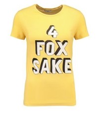 T-shirt à col rond imprimé jaune Only
