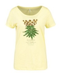 T-shirt à col rond imprimé jaune Only
