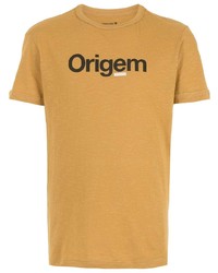 T-shirt à col rond imprimé jaune OSKLEN