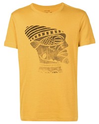 T-shirt à col rond imprimé jaune OSKLEN
