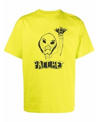 T-shirt à col rond imprimé jaune PACCBET