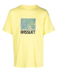 T-shirt à col rond imprimé jaune PACCBET