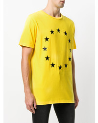 T-shirt à col rond imprimé jaune Études