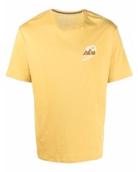 T-shirt à col rond imprimé jaune Patagonia