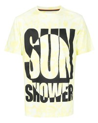 T-shirt à col rond imprimé jaune Paul Smith