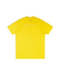 T-shirt à col rond imprimé jaune Supreme