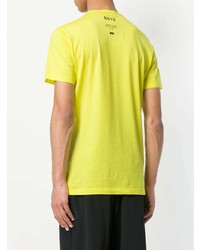 T-shirt à col rond imprimé jaune Stone Island Shadow Project