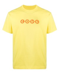 T-shirt à col rond imprimé jaune Poggys Box