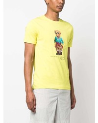 T-shirt à col rond imprimé jaune Polo Ralph Lauren