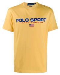 T-shirt à col rond imprimé jaune Polo Ralph Lauren