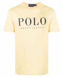 T-shirt à col rond imprimé jaune Polo Ralph Lauren