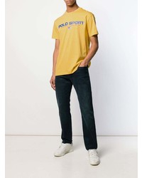 T-shirt à col rond imprimé jaune Polo Ralph Lauren