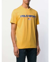 T-shirt à col rond imprimé jaune Polo Ralph Lauren