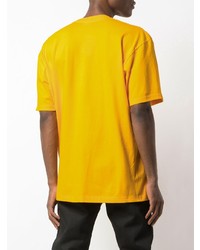 T-shirt à col rond imprimé jaune Supreme