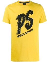 T-shirt à col rond imprimé jaune PS Paul Smith