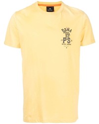 T-shirt à col rond imprimé jaune PS Paul Smith