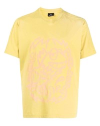T-shirt à col rond imprimé jaune PS Paul Smith