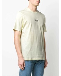 T-shirt à col rond imprimé jaune Oamc