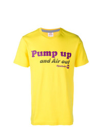 T-shirt à col rond imprimé jaune Reebok