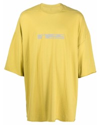 T-shirt à col rond imprimé jaune Rick Owens DRKSHDW