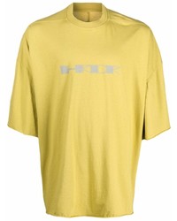 T-shirt à col rond imprimé jaune Rick Owens DRKSHDW