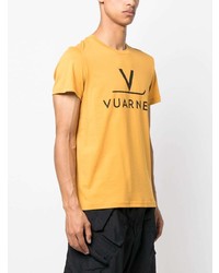 T-shirt à col rond imprimé jaune Vuarnet