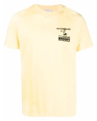 T-shirt à col rond imprimé jaune Sandro Paris