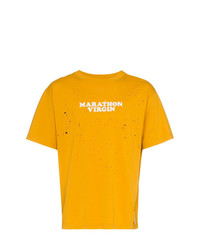 T-shirt à col rond imprimé jaune Satisfy