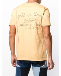 T-shirt à col rond imprimé jaune Dust