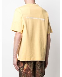 T-shirt à col rond imprimé jaune Drôle De Monsieur