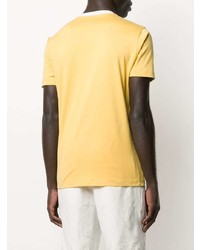 T-shirt à col rond imprimé jaune Brunello Cucinelli