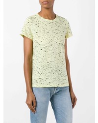 T-shirt à col rond imprimé jaune Proenza Schouler