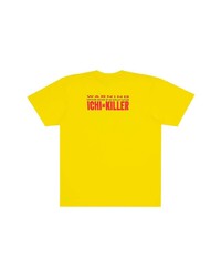 T-shirt à col rond imprimé jaune Supreme