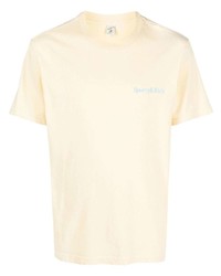 T-shirt à col rond imprimé jaune Sporty & Rich