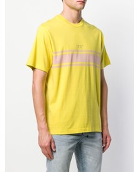 T-shirt à col rond imprimé jaune Supreme