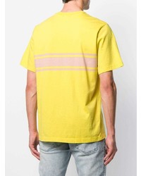 T-shirt à col rond imprimé jaune Supreme