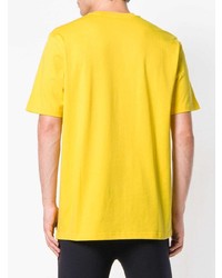 T-shirt à col rond imprimé jaune Diesel