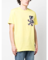 T-shirt à col rond imprimé jaune Philipp Plein