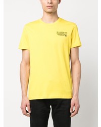 T-shirt à col rond imprimé jaune Diesel