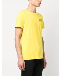 T-shirt à col rond imprimé jaune Diesel