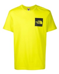 T-shirt à col rond imprimé jaune The North Face