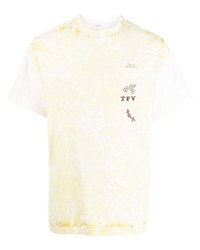 T-shirt à col rond imprimé jaune Toga