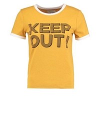 T-shirt à col rond imprimé jaune TWINTIP